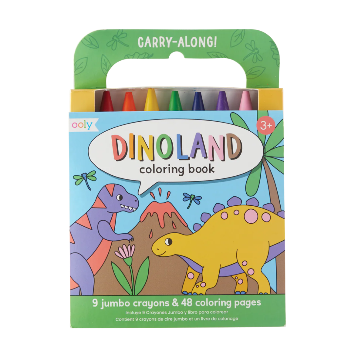 OOLY-CARRY-ALONG: COLORING BOOK SET-DINOLAND(10 PC SET)
