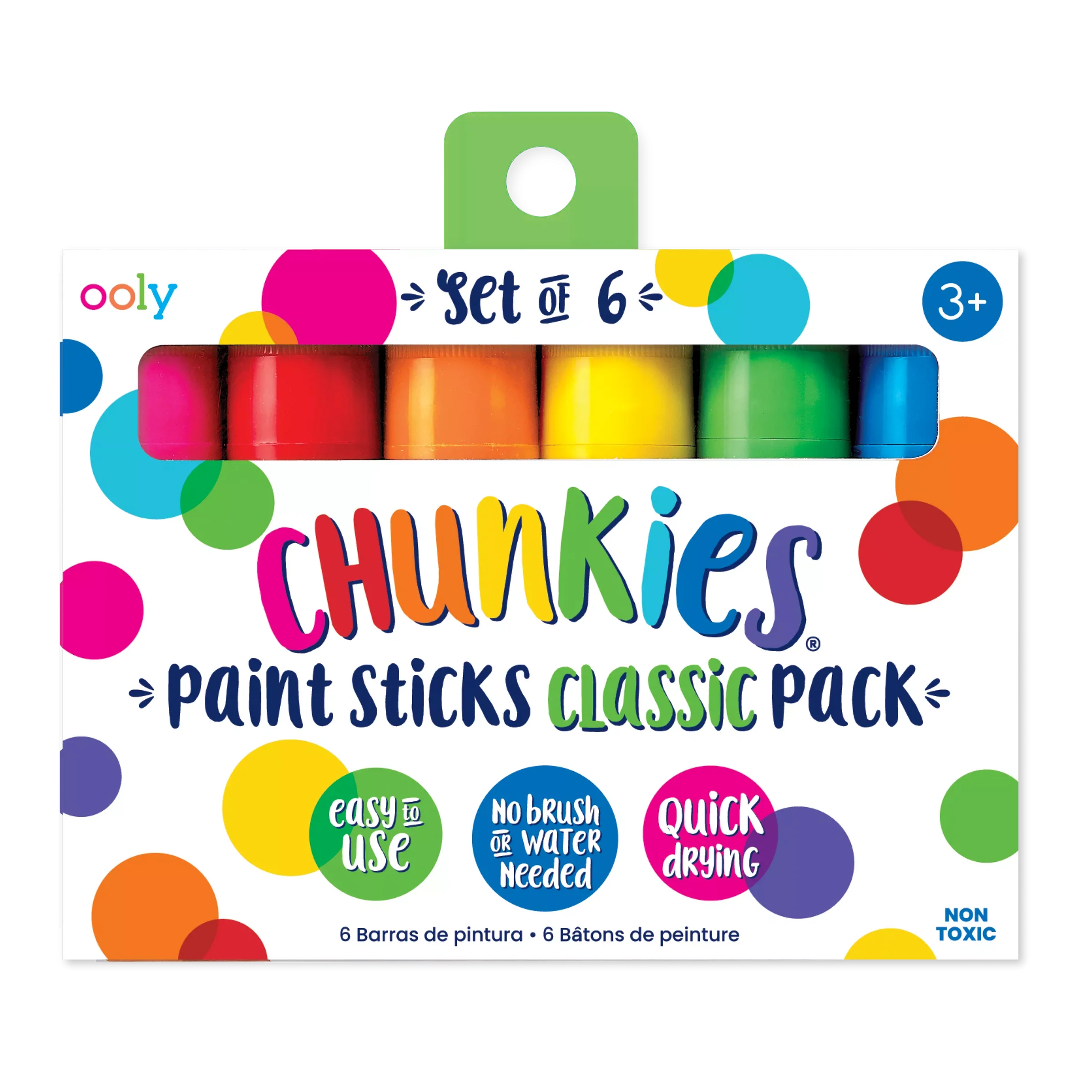OOLY-CHUNKIES: PAINT STICKS CLASSIC PACK(SET OF 6)
