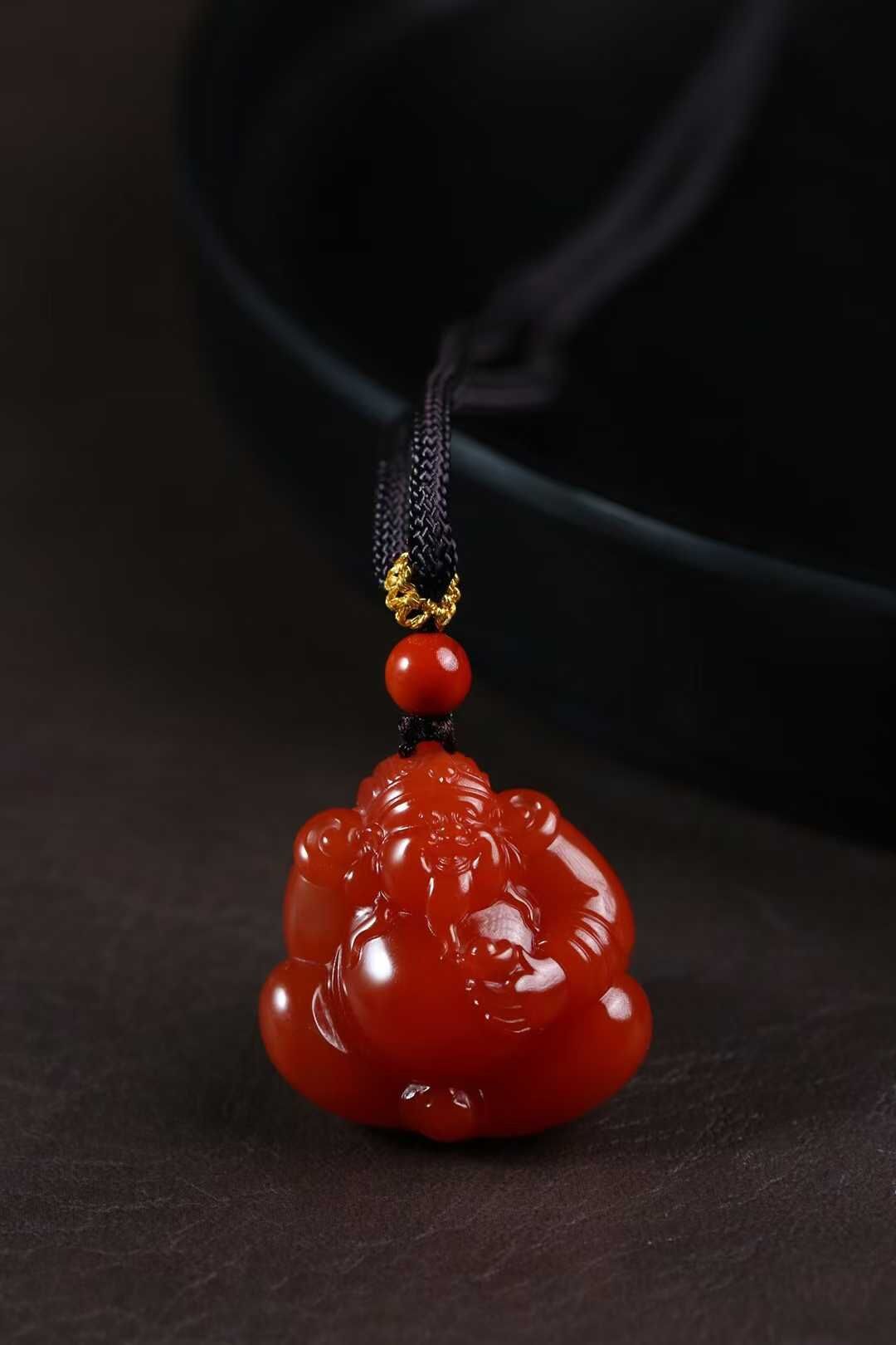 924722 南紅錦紅財神