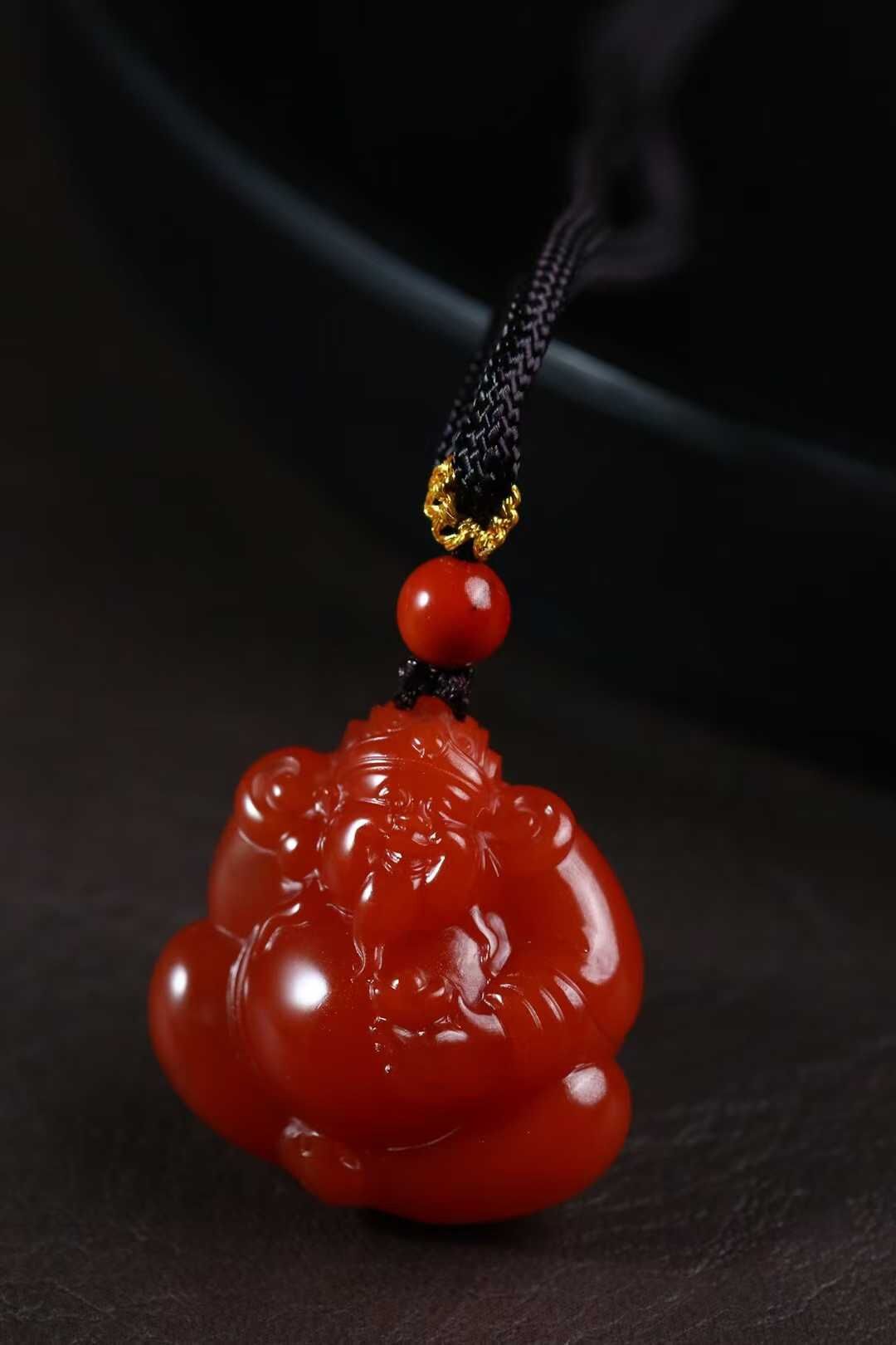 924722 南紅錦紅財神