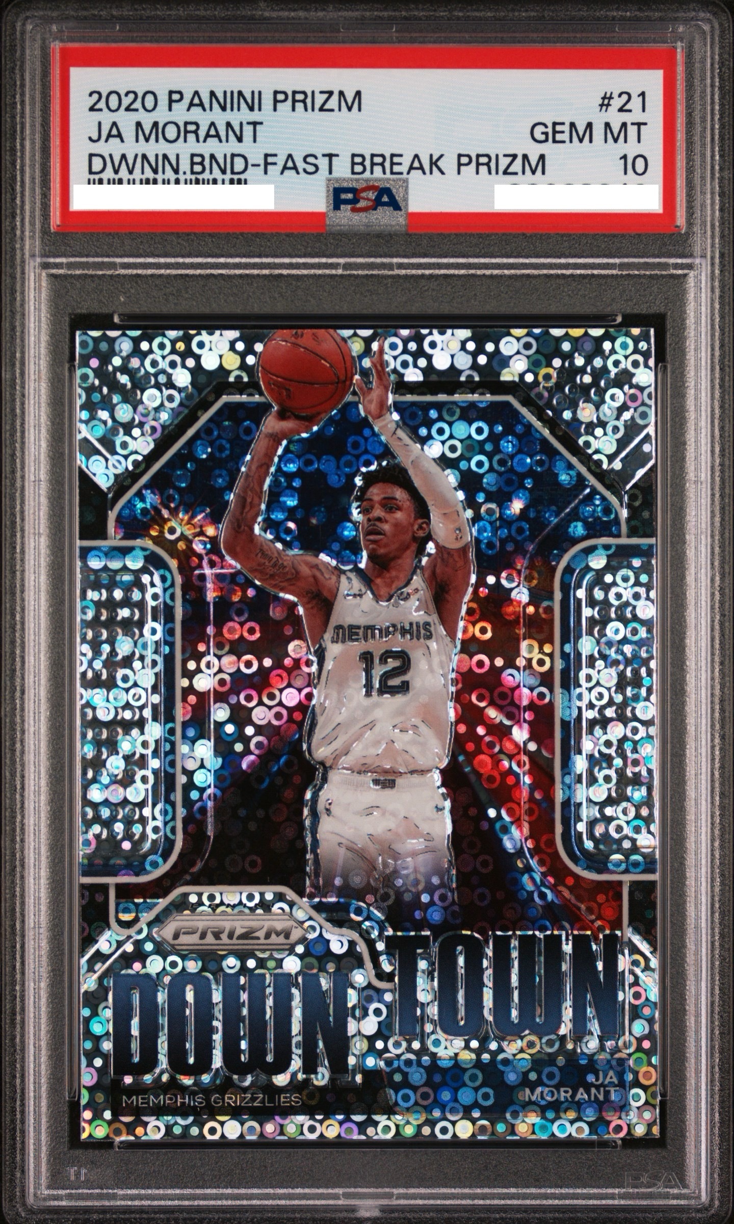 2020 PANINI PRIZM DOWNTOWN BOUND #21 JA MORANT DWNN.BND-FAST BREAK PRIZM【PSA10】