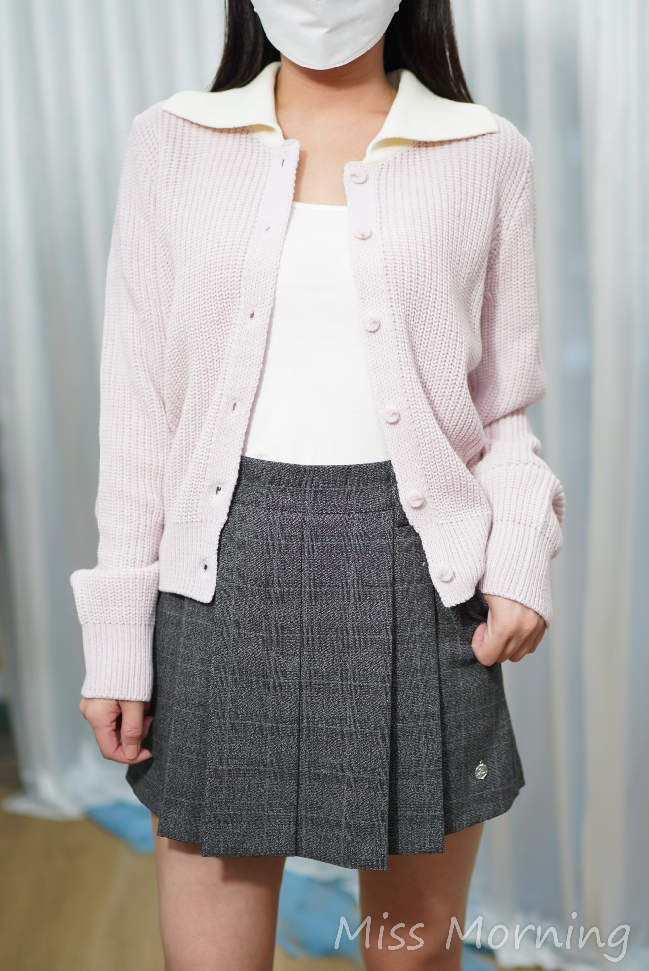 拼色領上衣/外套兩穿(14837)