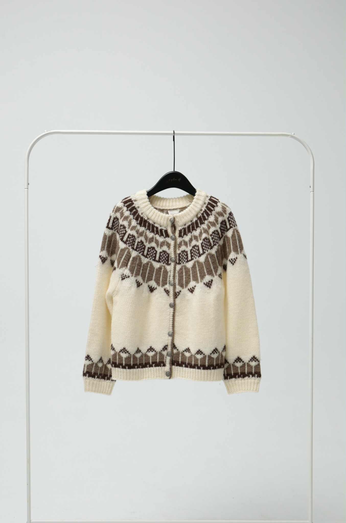 MA20 100% 羊毛北歐費爾島針織開襟衫