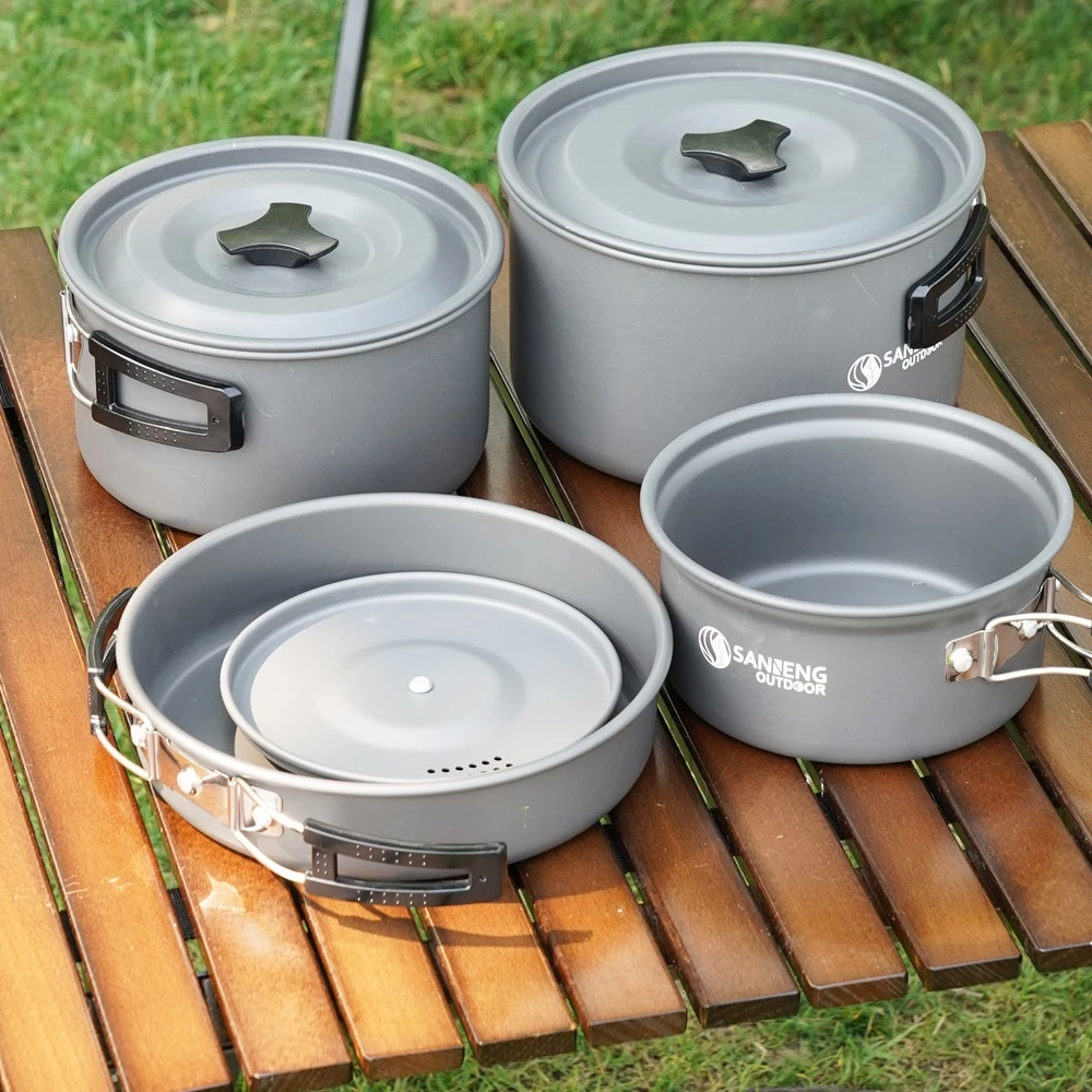 【SANNENG】鋁合金折疊套鍋4件组(硬膜) 106005 AF12