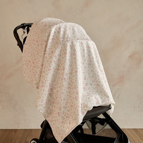 25F/W CocoBunny花瓣兔兔系列-2重棉紗層雙面蓋毯