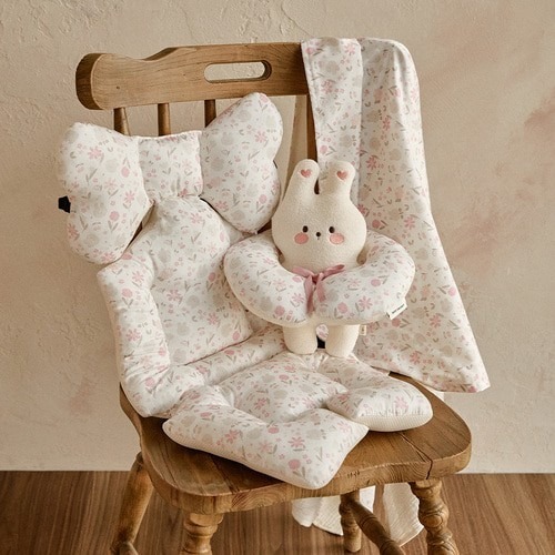 25F/W CocoBunny花瓣兔兔系列-嬰兒推車坐墊連頸枕