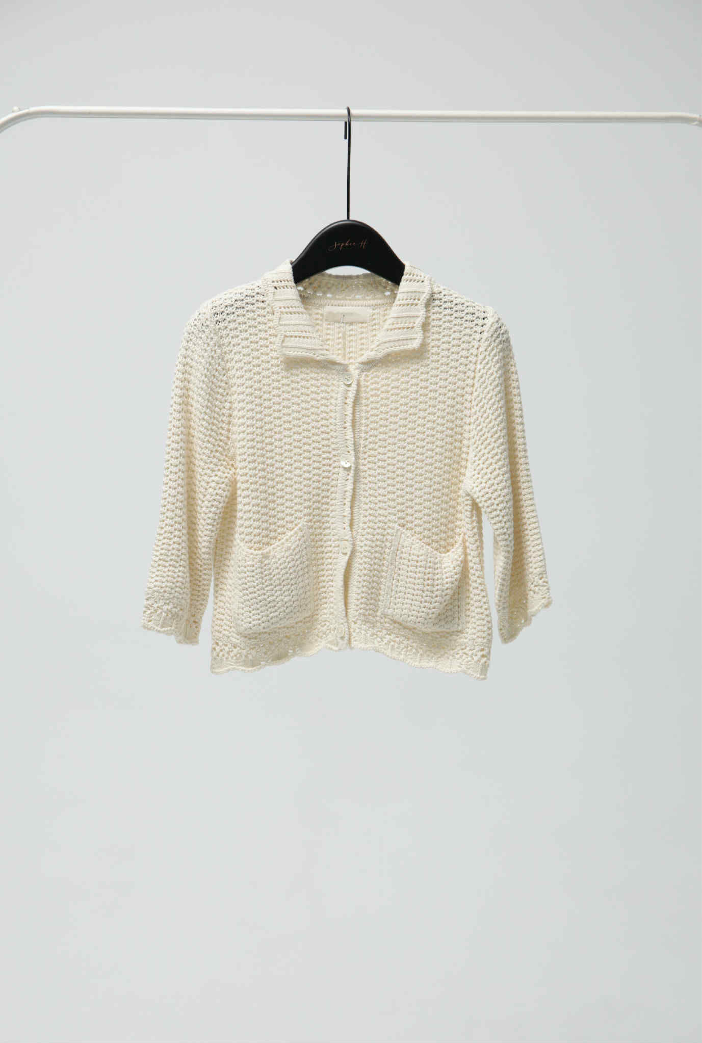 NY21 Miu Miu 風針織口袋開襟衫