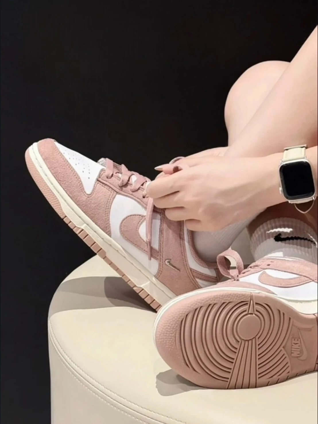 KTQ STORE ‧ Nike Wmns Dunk Low 玫瑰粉 乾燥玫瑰 麂皮 IB4417-102