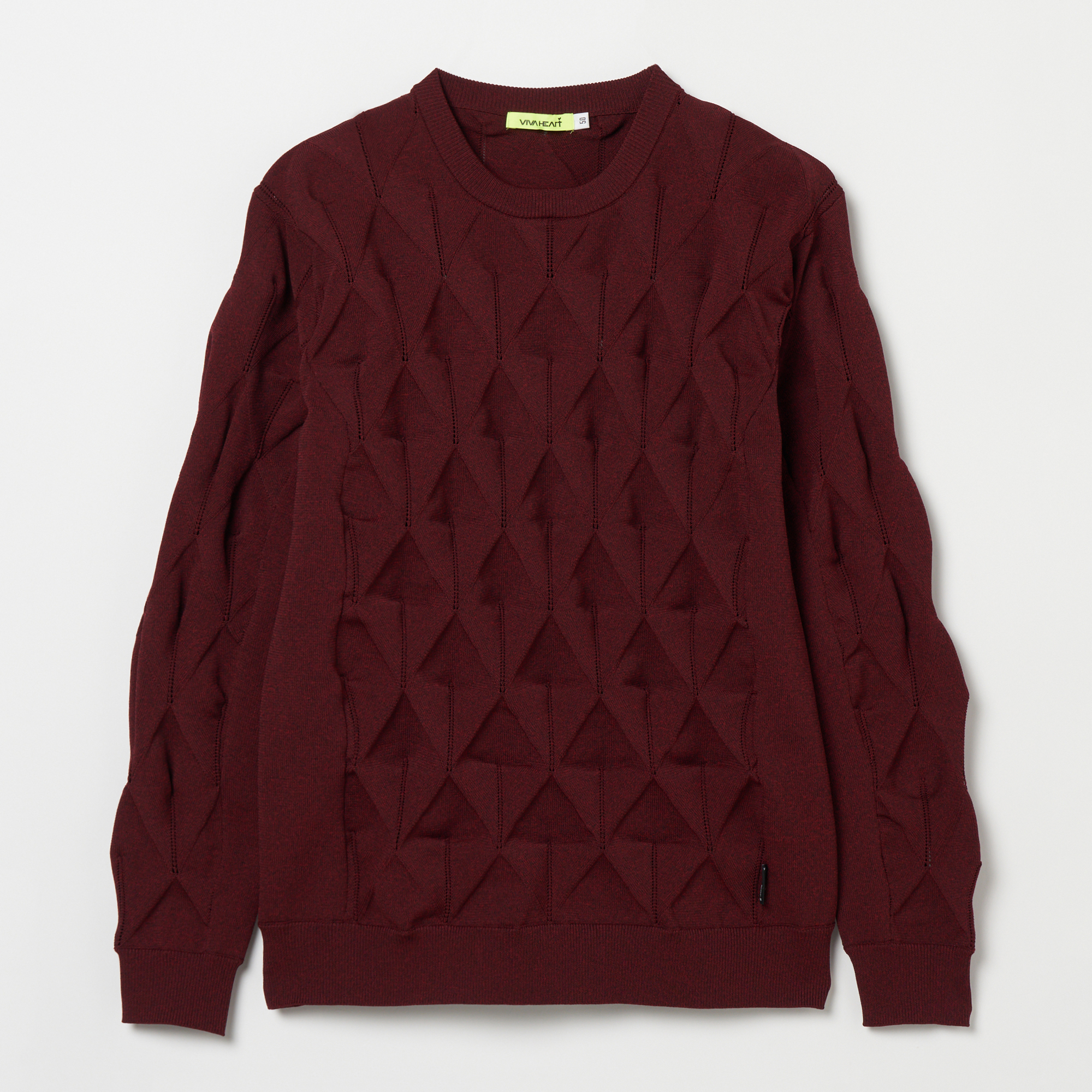 男士-3D菱格長袖針織衫