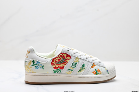 Adidas Originals Superstar flowers Shell Head Series 低幫經典百搭休閒波鞋