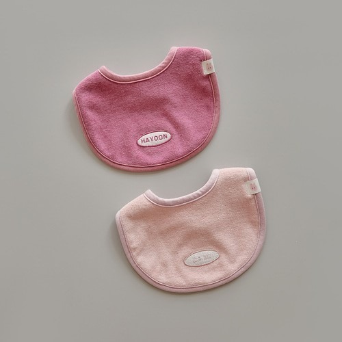 25F/W DTD果凍標籤毛圈布系列-姓名訂製款寶寶專屬圍嘴