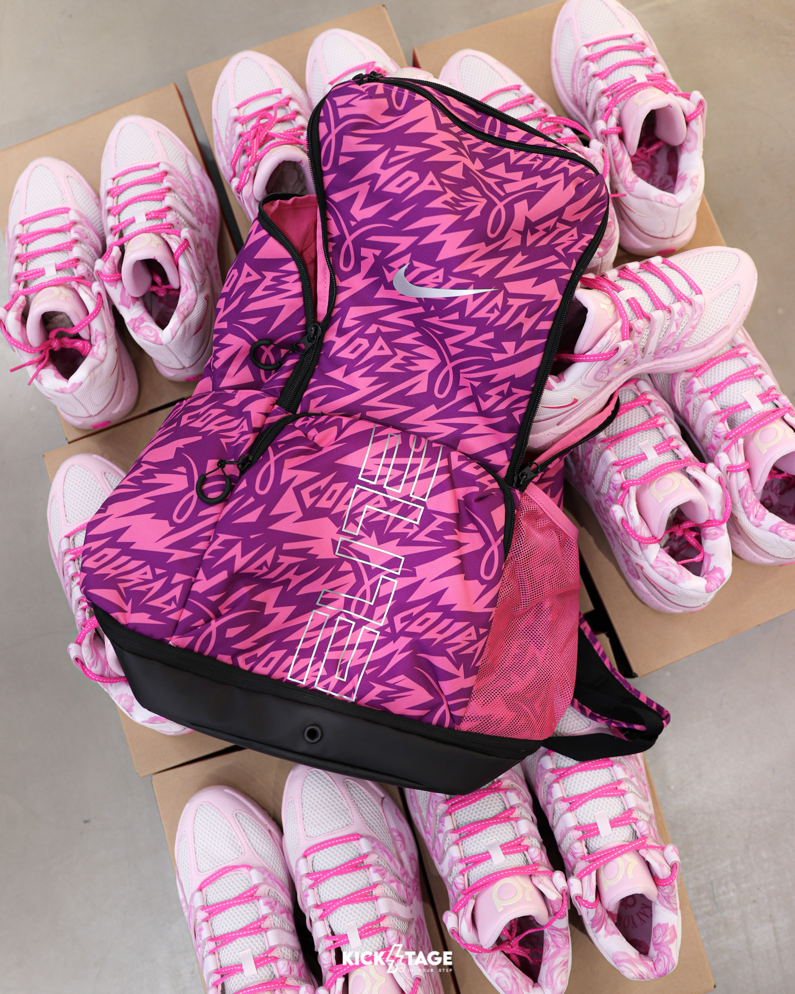 男鞋 NIKE KD18 EP 'Aunt Pearl'  粉紅 乳癌 乳腺癌 配色 玫瑰 薔薇 氣墊 實戰 緩震 透氣 運動鞋【HV1999-600】NIKEKD PINKS