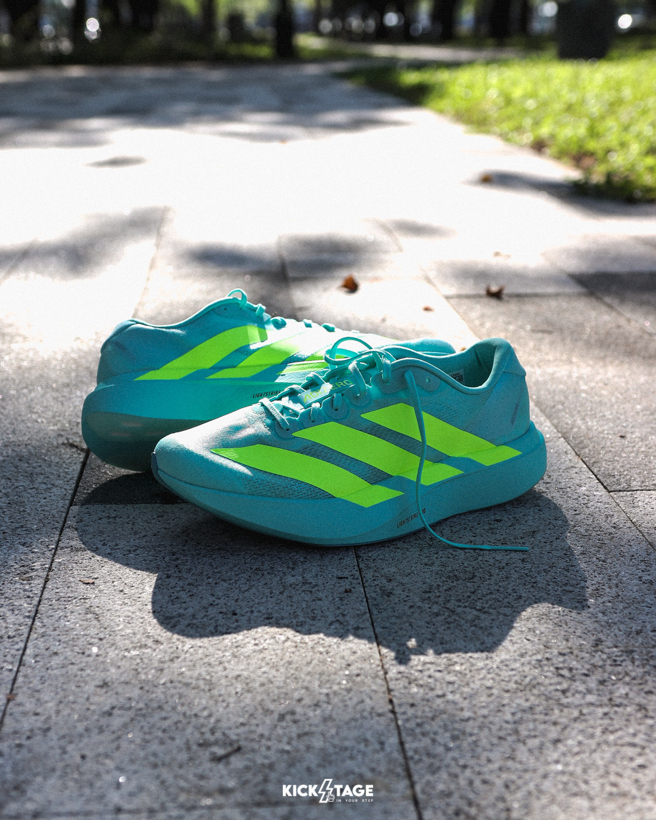 男鞋 ADIDAS ADIZERO EVO SL 湖水綠 馬拉松 輕盈 回彈 防滑 緩震 跑鞋【JS4506】