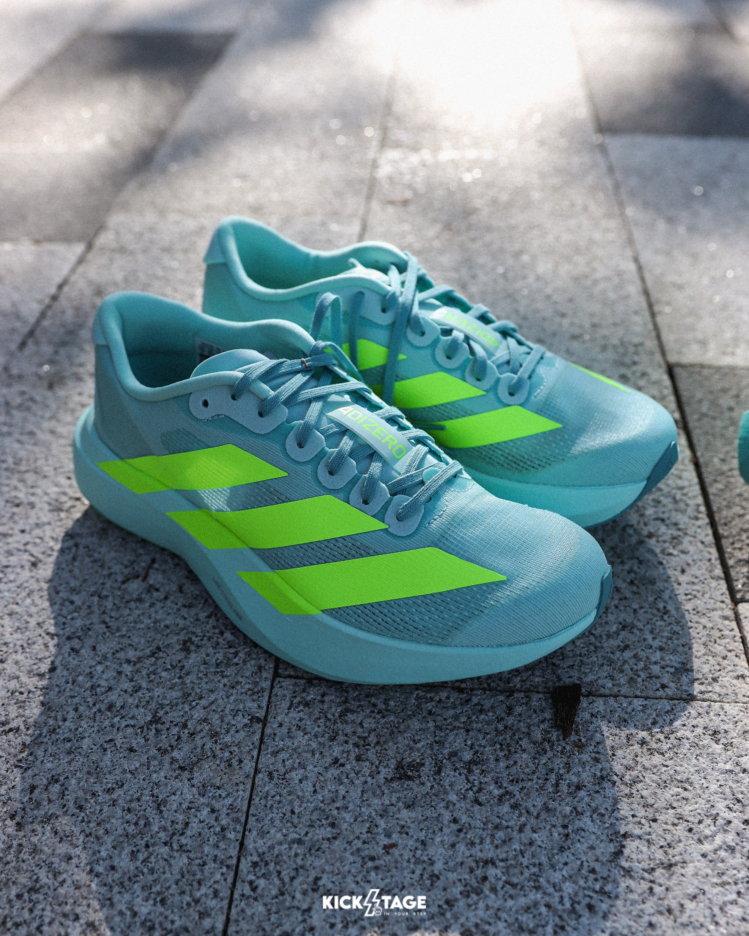 男鞋 ADIDAS ADIZERO EVO SL 湖水綠 馬拉松 輕盈 回彈 防滑 緩震 跑鞋【JS4506】