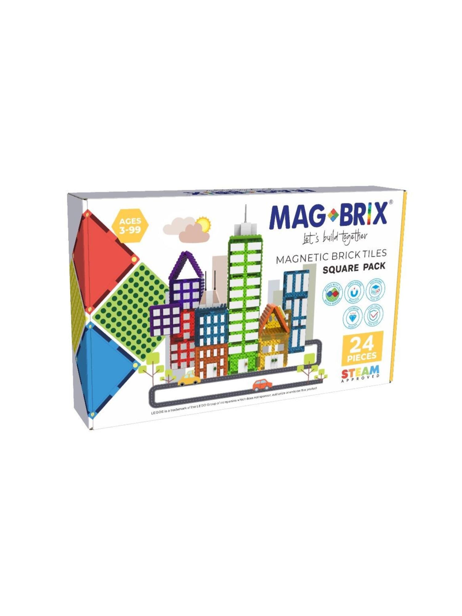 MAGBLOX - MAGBRIX 積木磁力片 正方形 24pcs