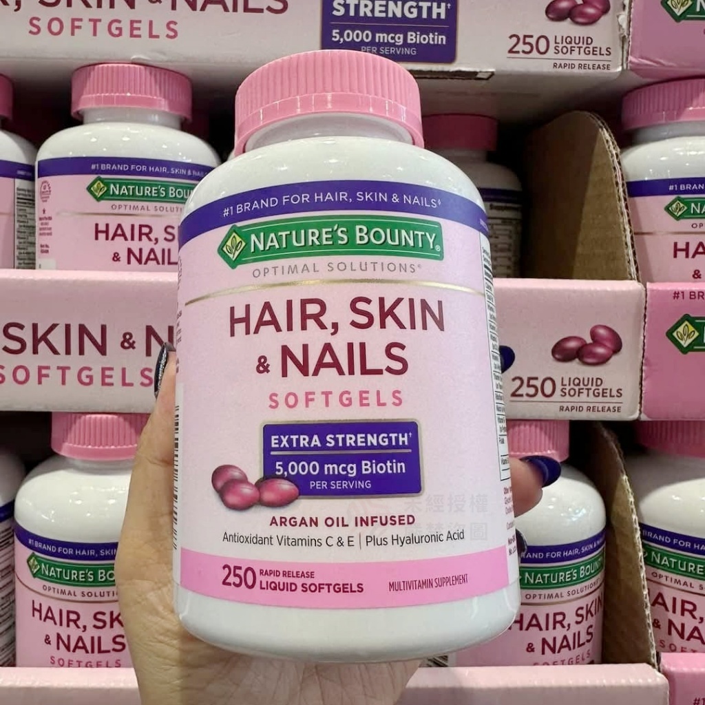 (預購商品 10/15收單)  美國 Nature's Bounty 膠原蛋白生物素膠囊 250粒