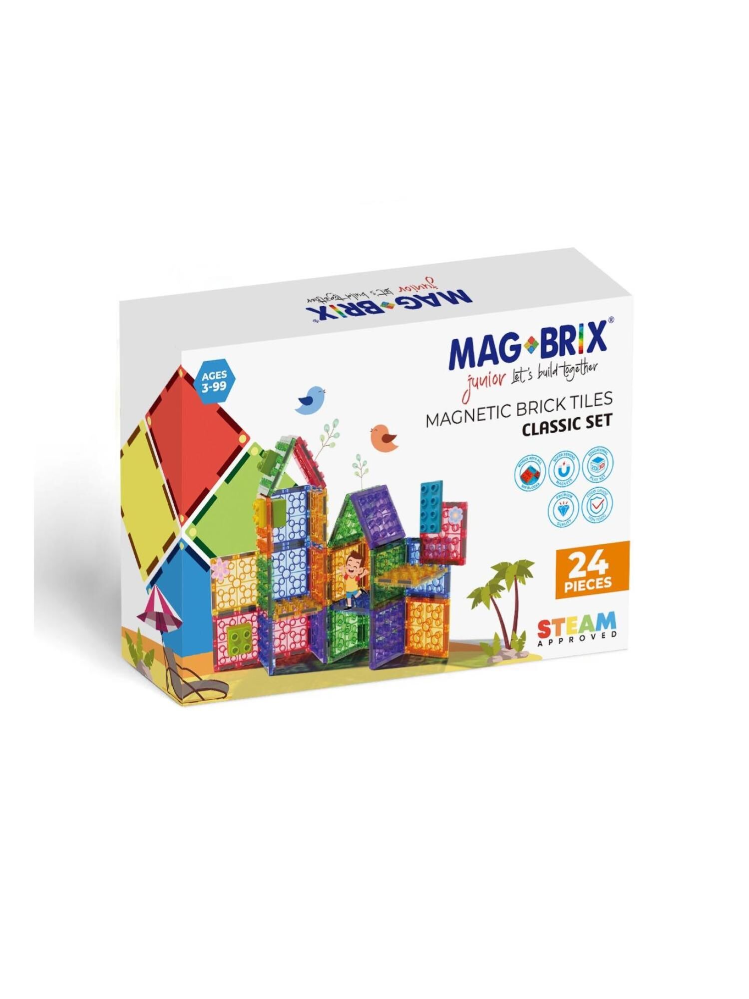 MAGBLOX-MAGBRIX 積木磁力片正方形大顆粒 24pcs