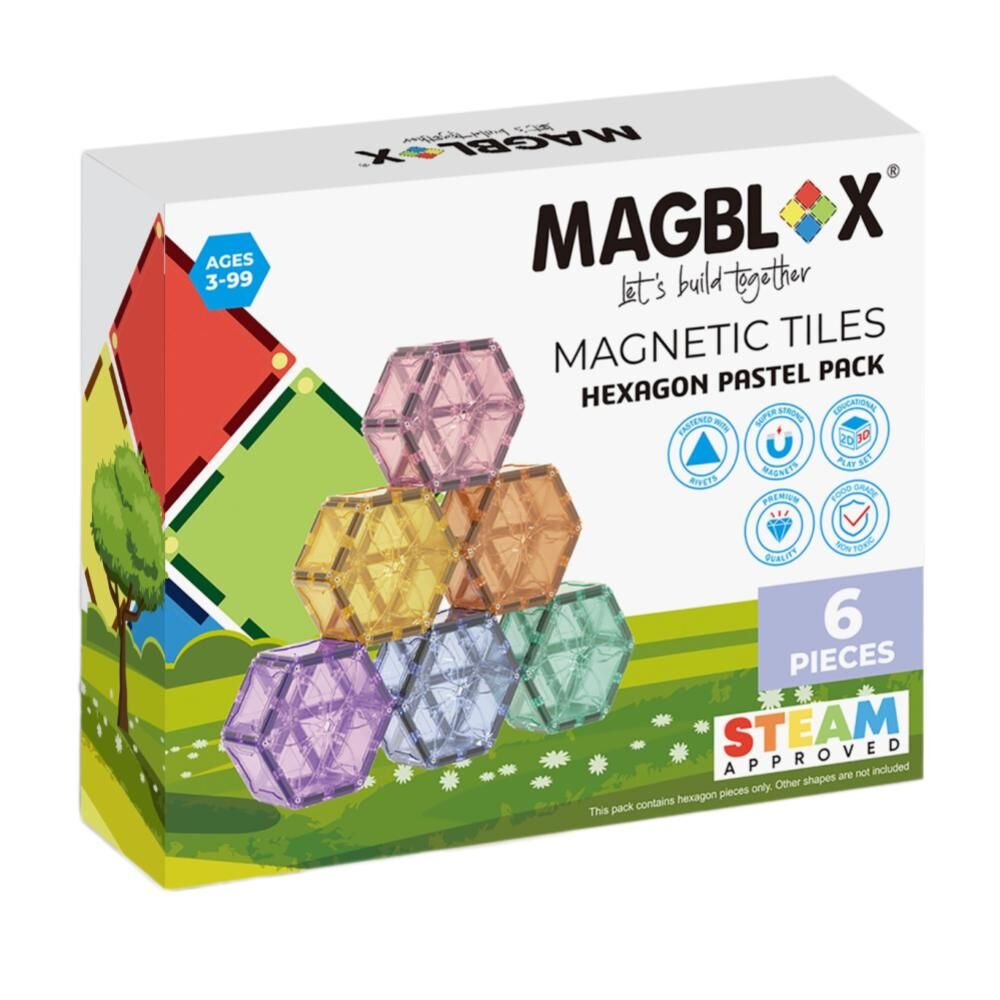 MAGBLOX 美學磁力片六角形6pcs