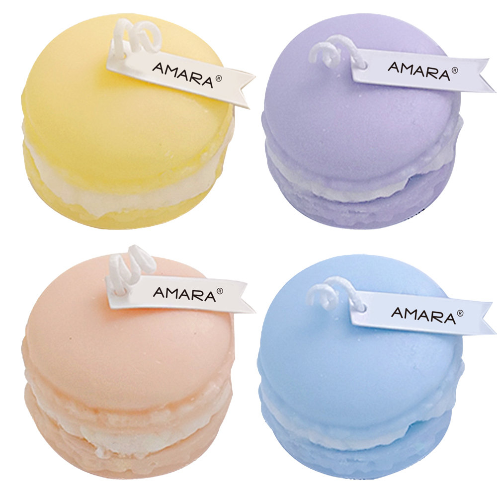 AMARA 慕卡香氛系列蠟燭-馬卡龍四入組