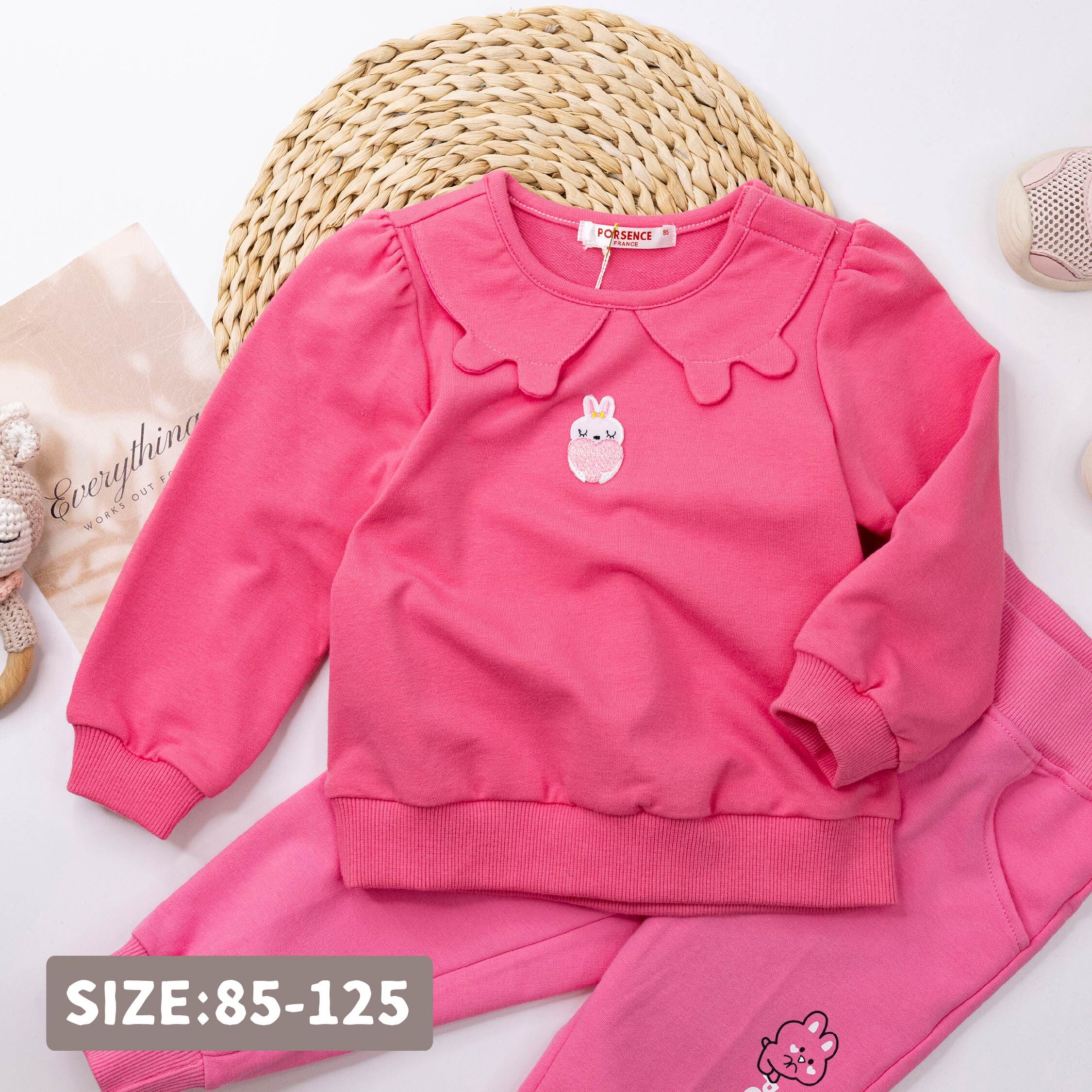 波紳士【22521】質感兔兔布貼造型領設計上衣