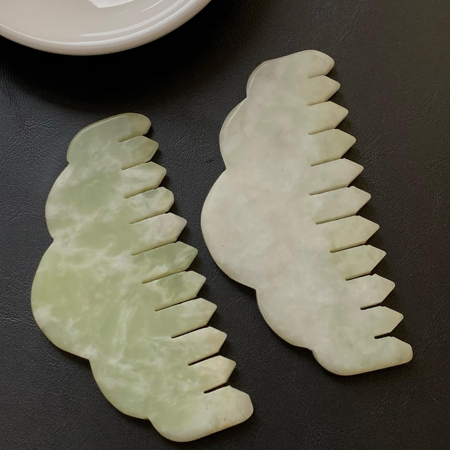 [原石]  岫玉 刮痧板