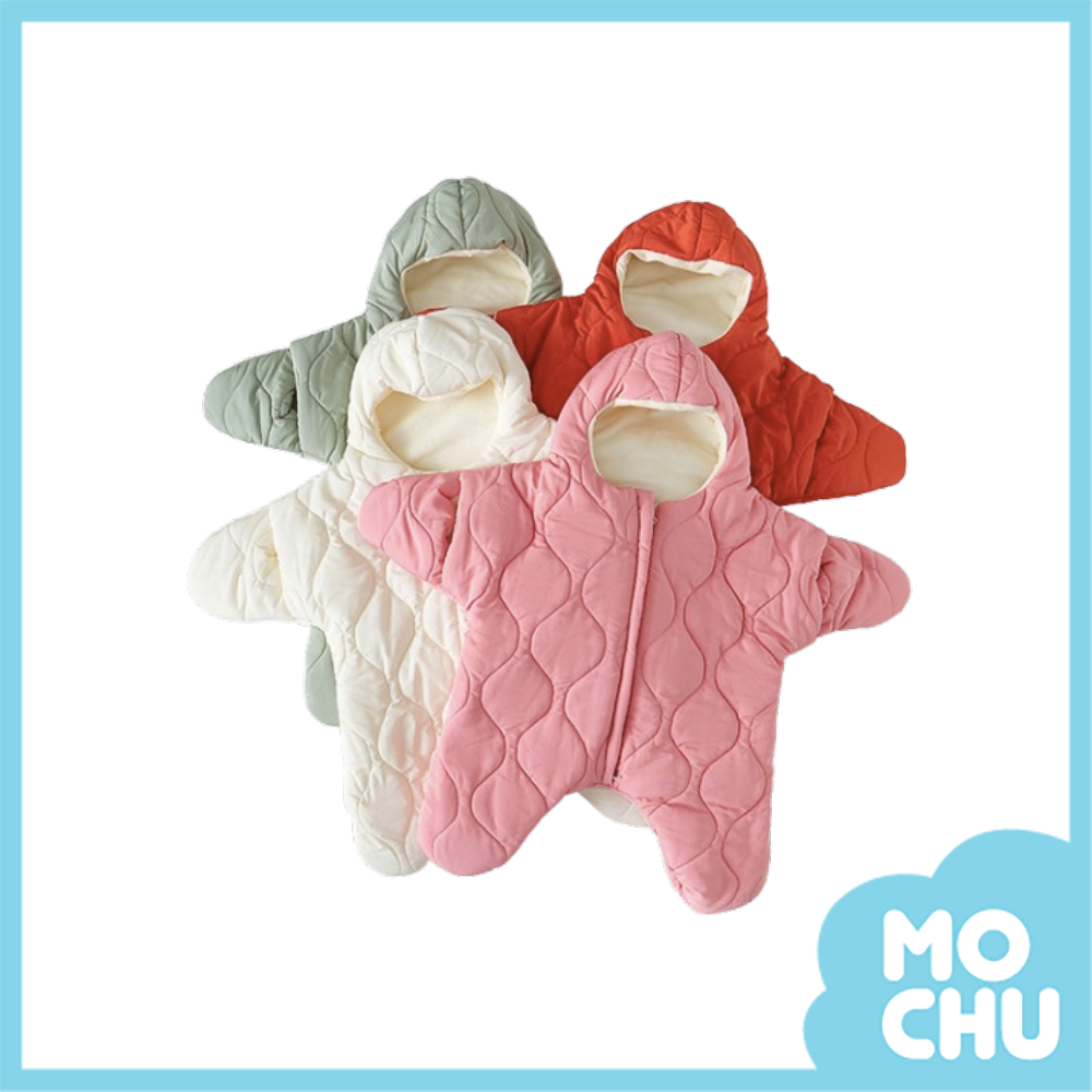 海星星加絨包巾睡袋(四色)