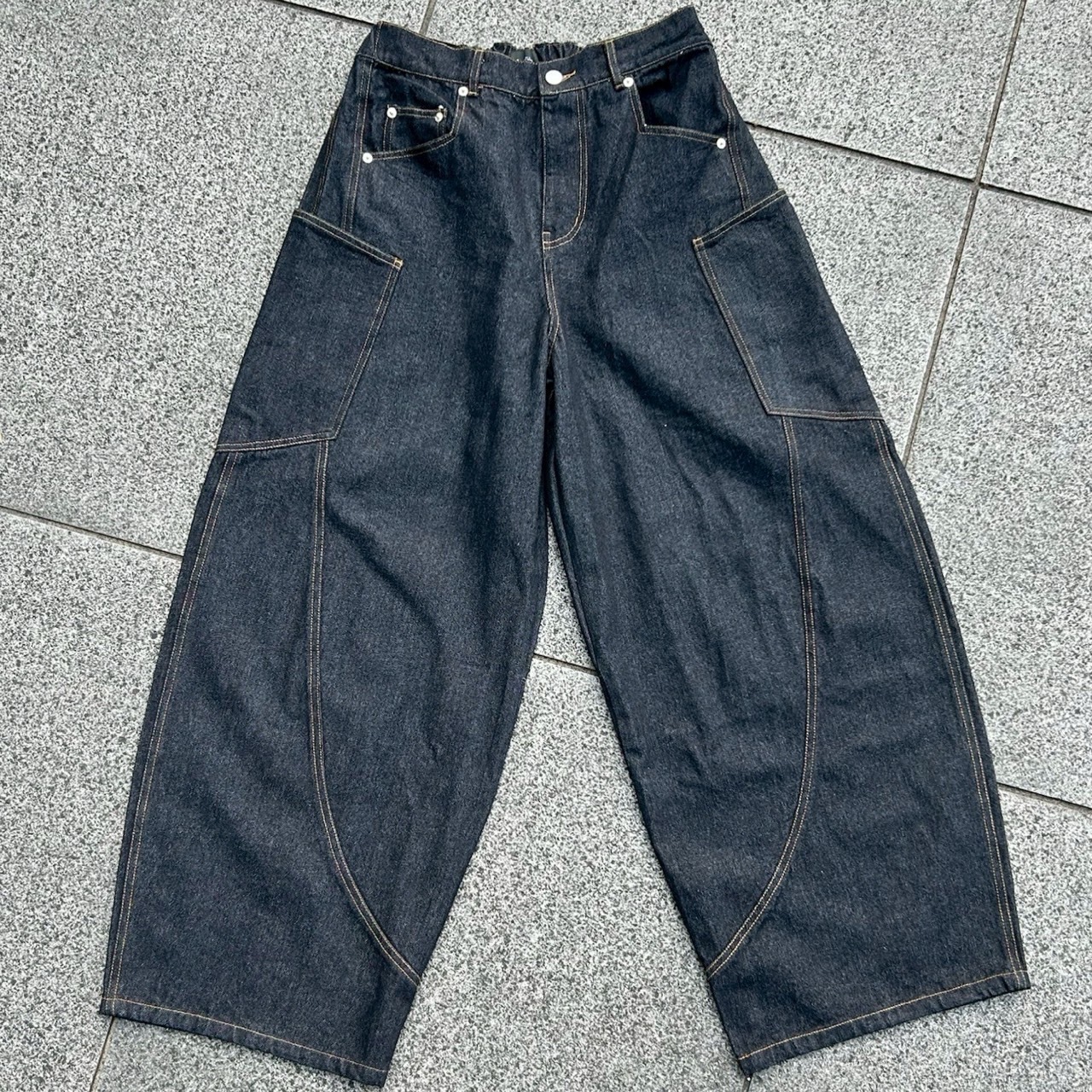 原牛大口袋彎刀褲