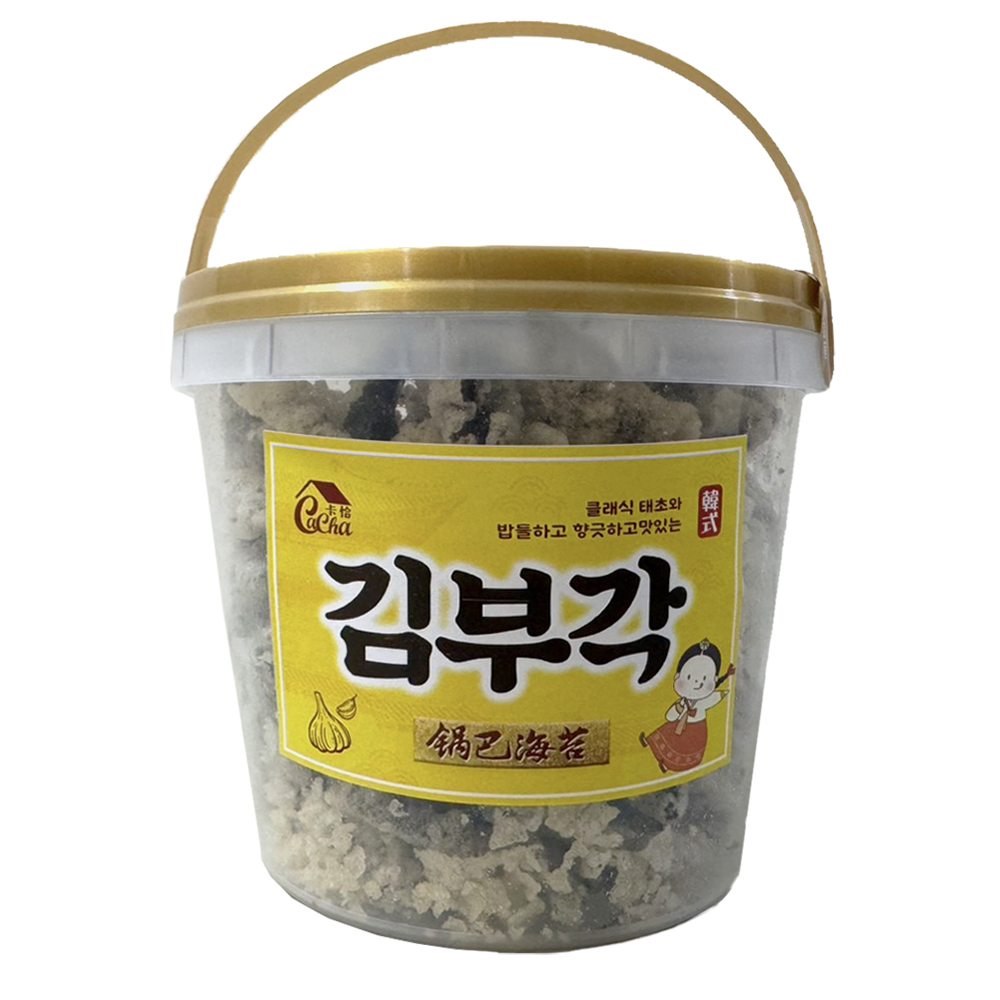卡恰 韓式 鍋巴海苔 130g 桶裝 蒜香風味/椒鹽風味