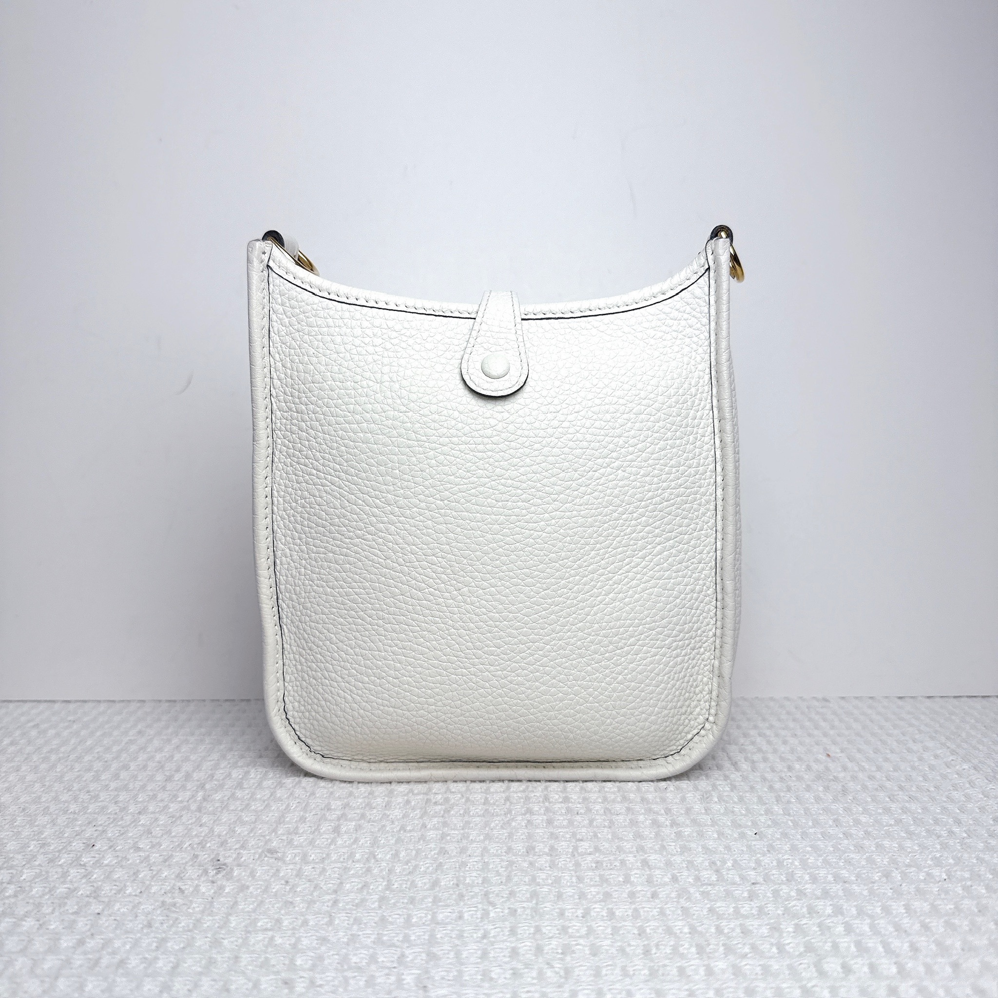 Hermes Mini Evelyne Bag - New White / Ghw