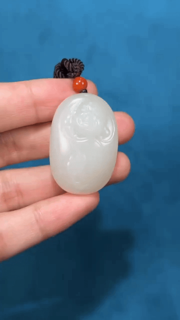 92423 和田玉籽料笑佛