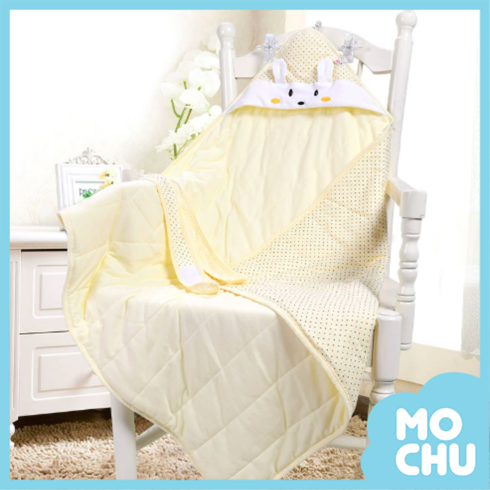 小兔臉純棉包巾薄被兩用(三色)