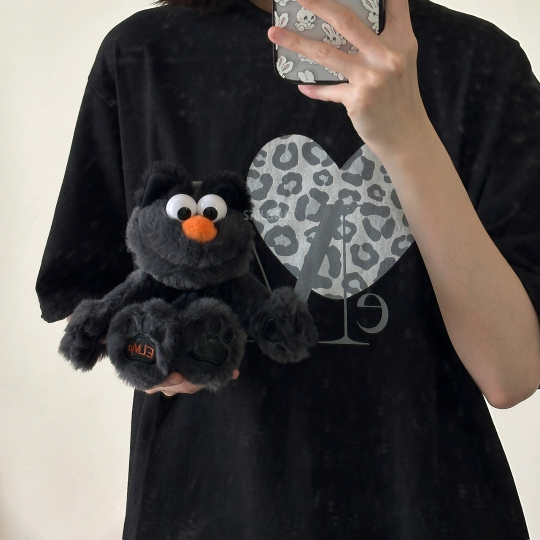 #現貨供應 🇯🇵日本 芝麻街 萬聖節限定 黑貓造型艾摩 娃娃