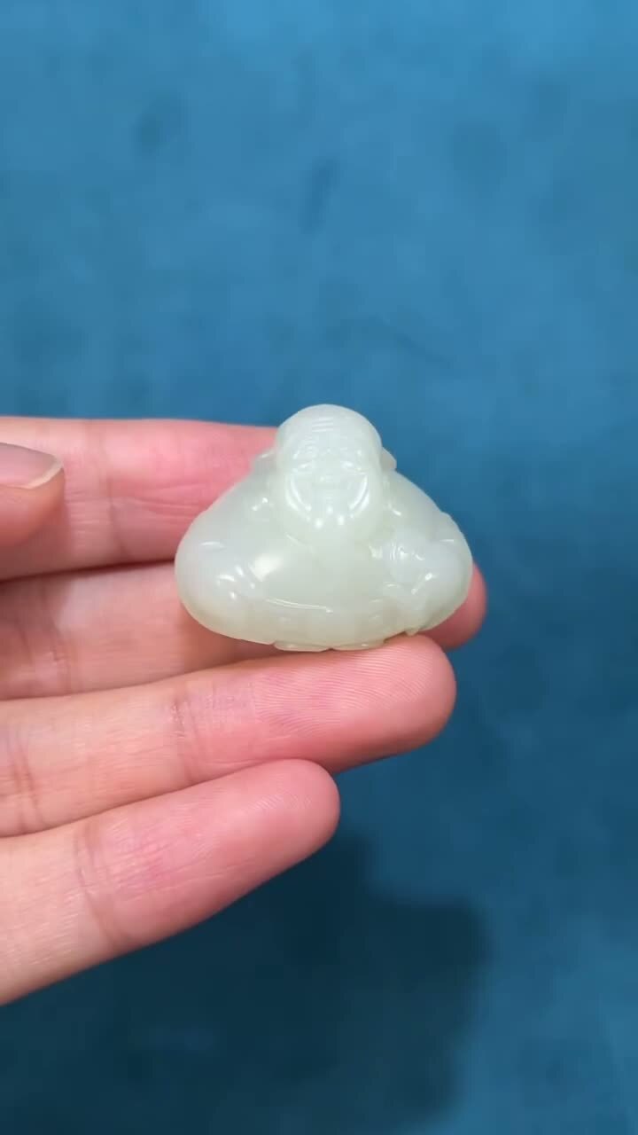 和田玉財神,天然和田玉軟玉