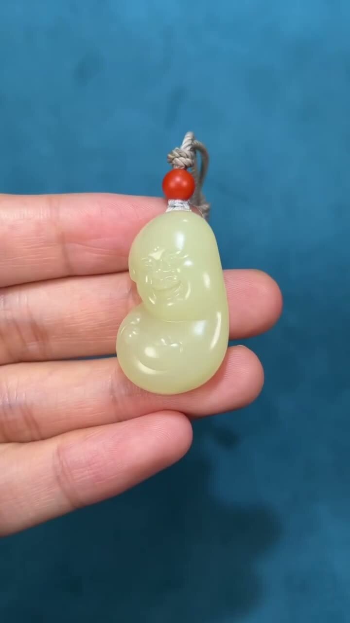 92426 和田玉黃口喜迎福運