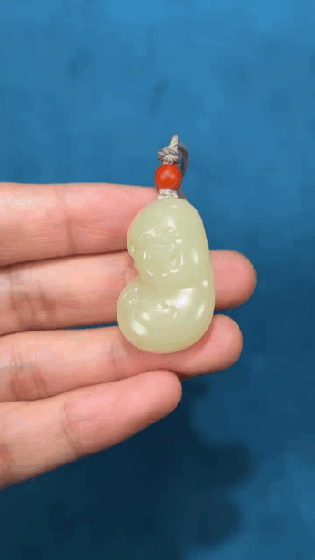 92426 和田玉黃口喜迎福運