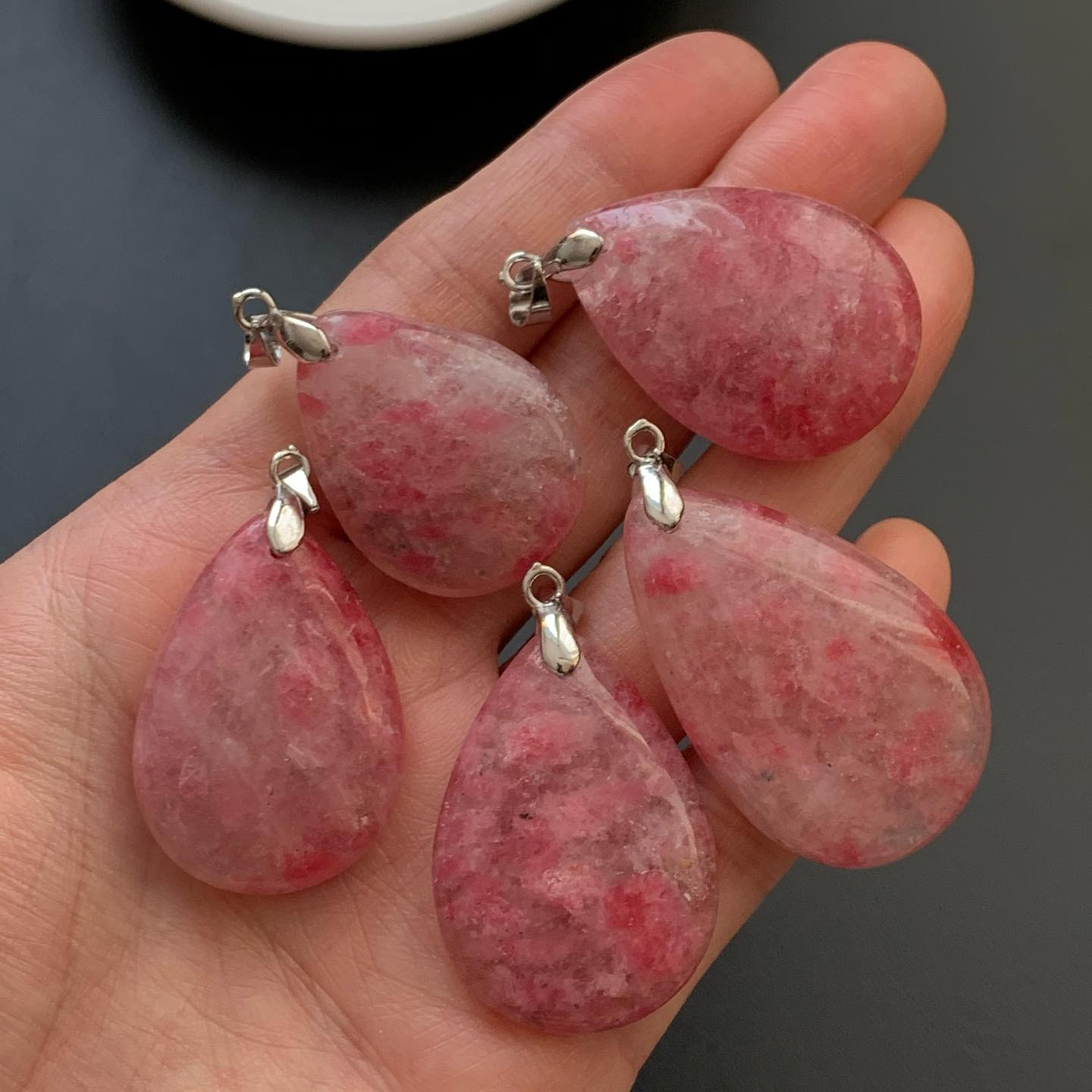 [原石] 櫻花雨薔薇輝石 吊墜 項鍊