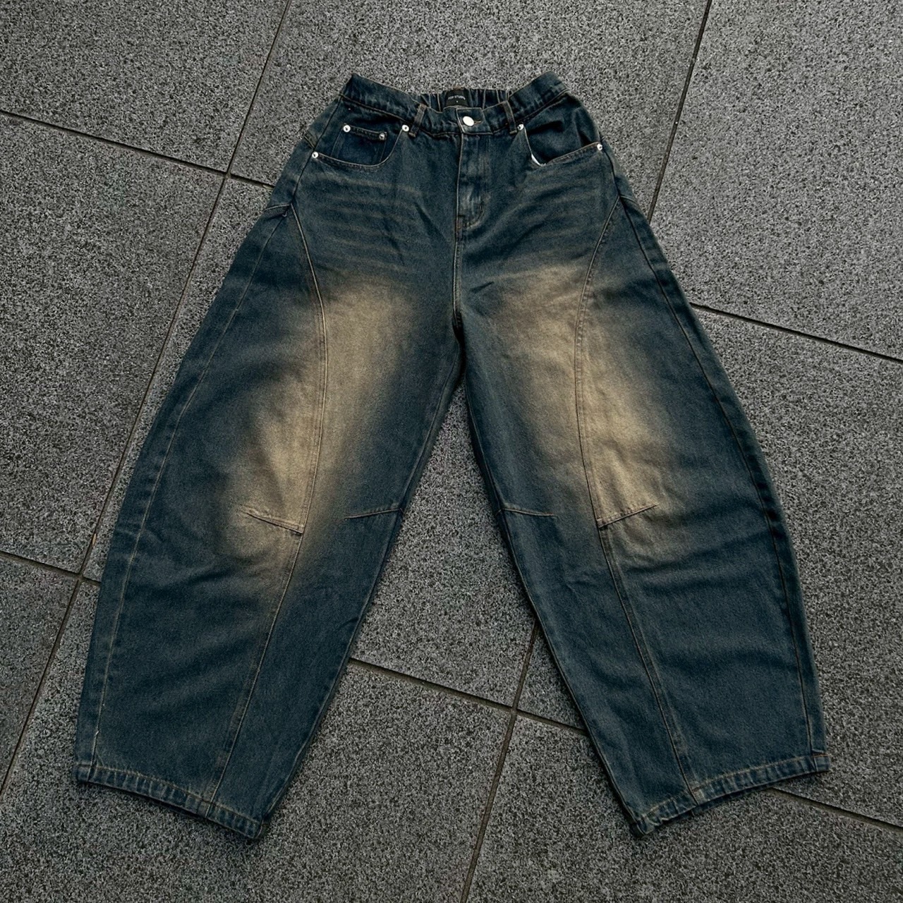 復古彎刀牛仔褲