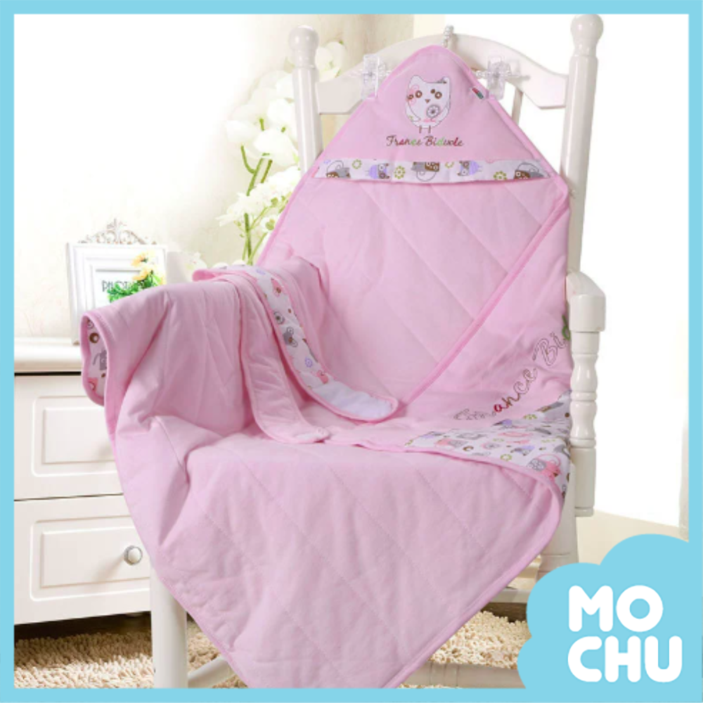 貓頭鷹純棉包巾薄被兩用(二色)