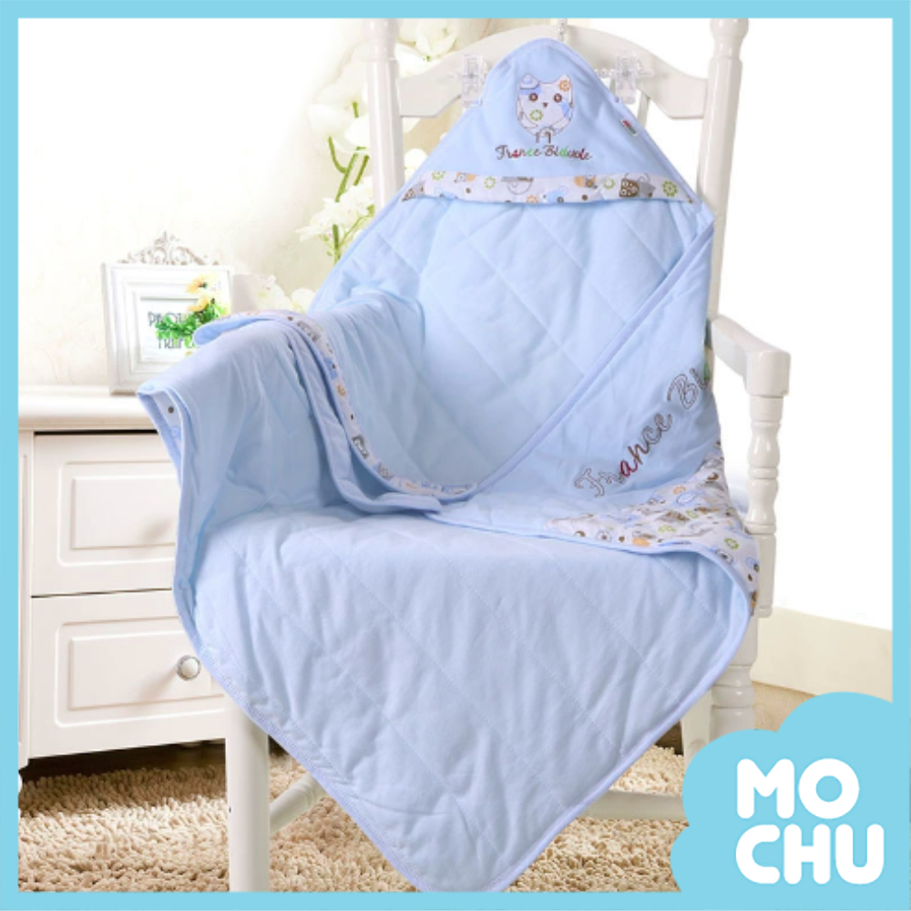 貓頭鷹純棉包巾薄被兩用(二色)