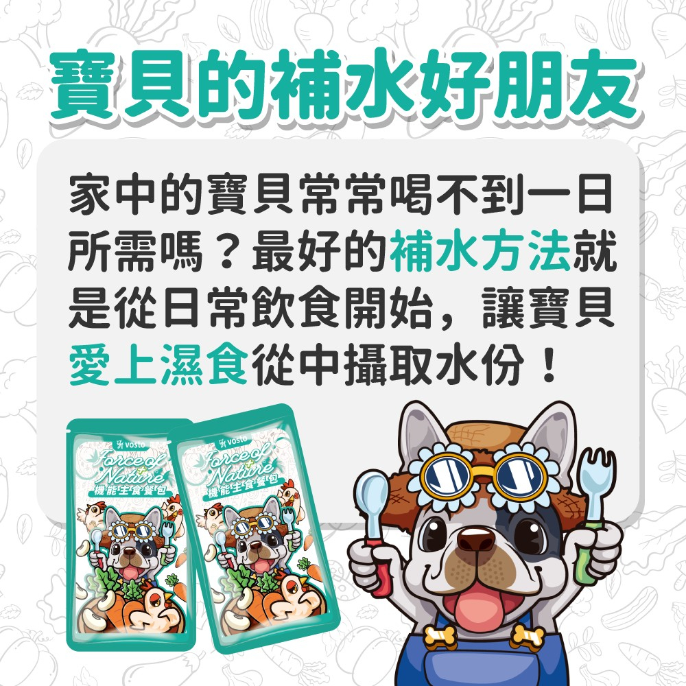 vosto 沃司托｜自然食力機能主食餐包 狗狗餐包100g