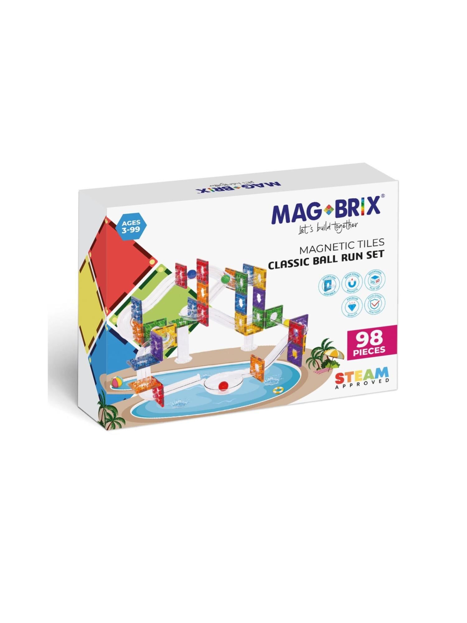 MAGBLOX-MAGBRIX 積木磁力片球道組98pc