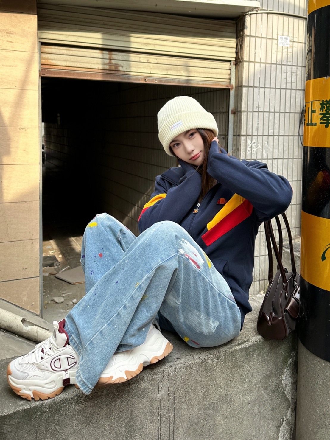 CHAMPION 經典 刺繡 針織 毛帽