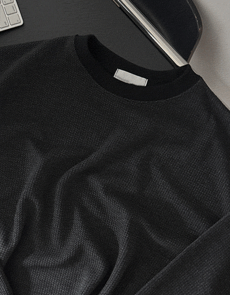 雙層華夫格短款T恤