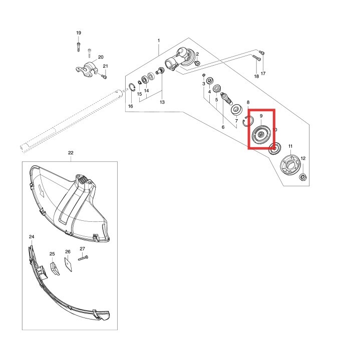 ＊中崙五金【附發票】Makita 牧田 144312-2 割草機零件 接收墊圈 適用：UR201C、EM2900