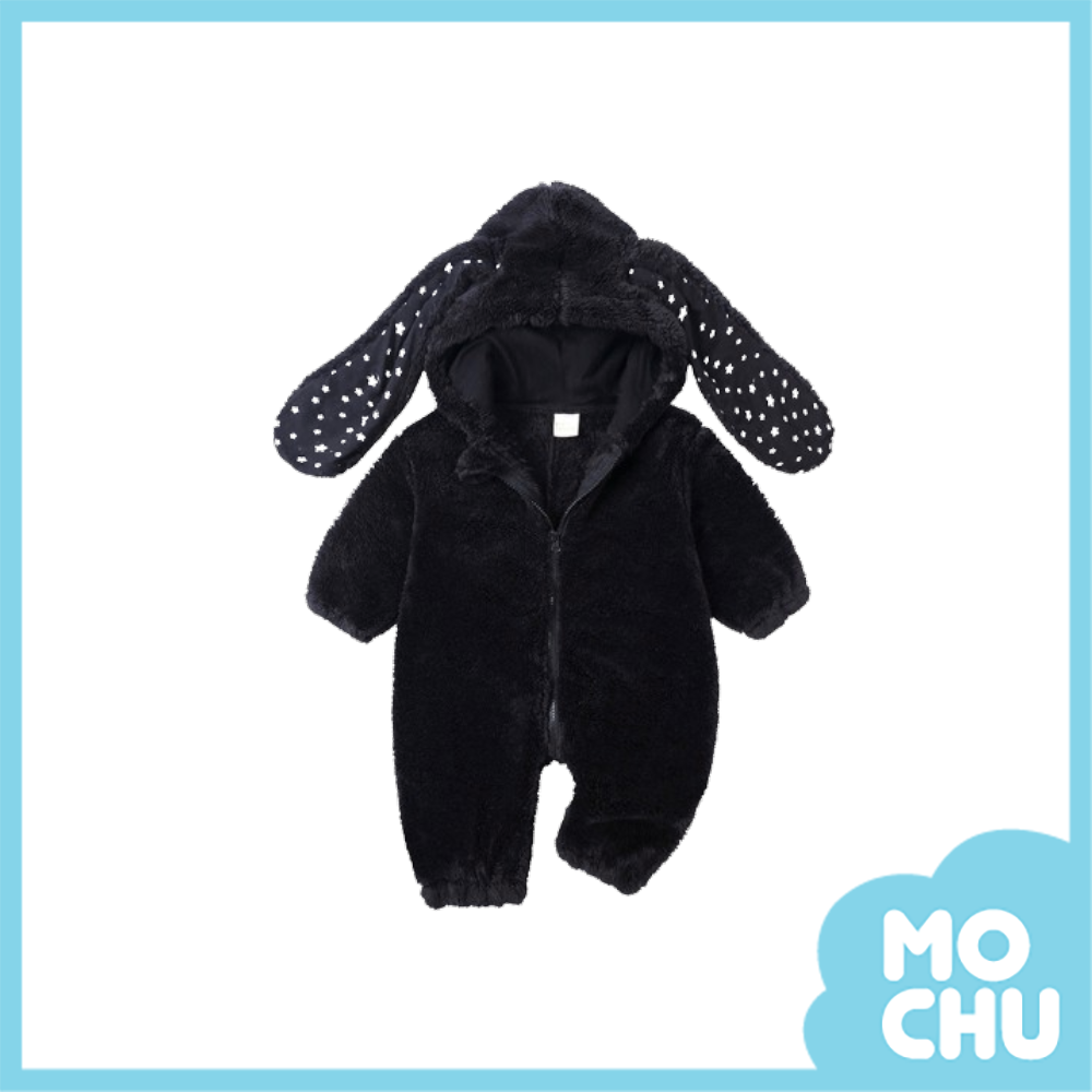 (73cm現貨)星星長耳兔北極絨連身衣