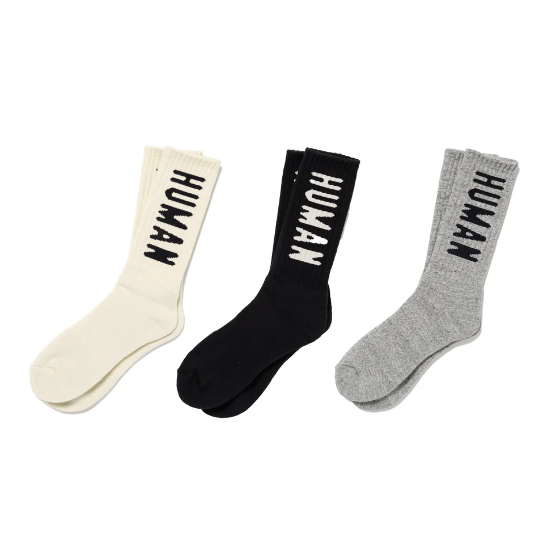 [現貨] Human Made Logo Socks | (Black / Gray / White)