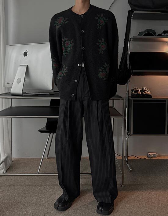 Steady 條紋休閒西裝褲