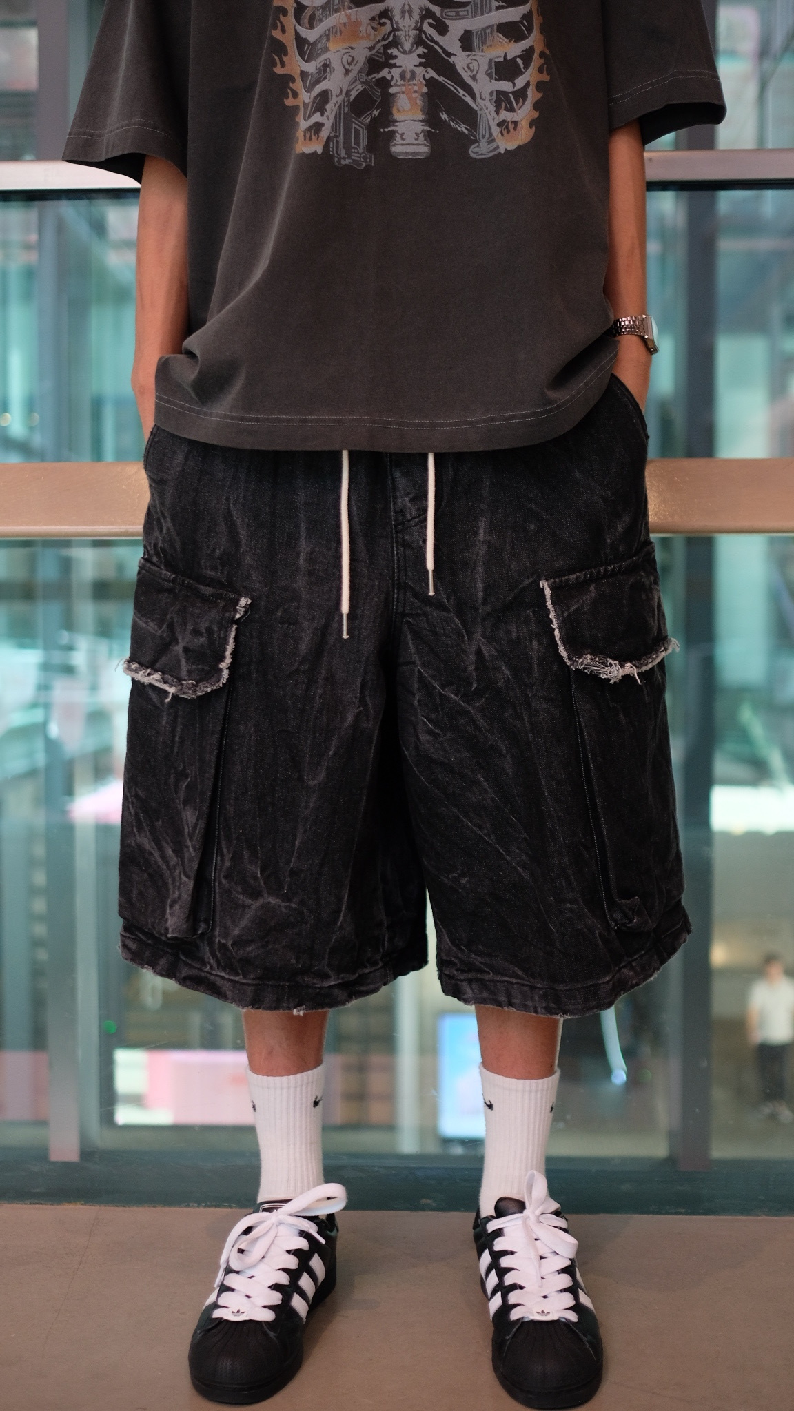 SPT006 白邊大袋短褲