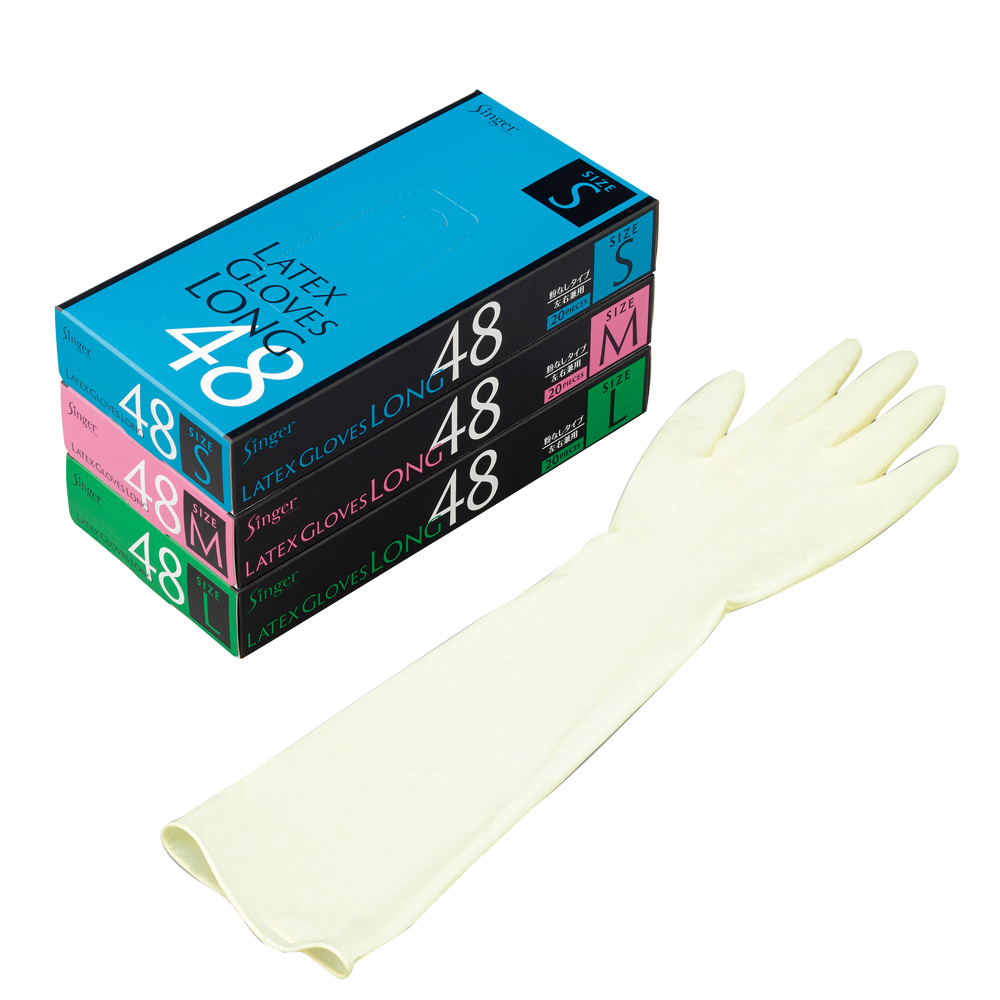 日本SINGER極薄橡膠長手套