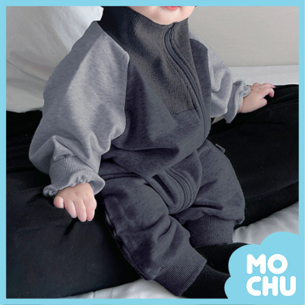 運動風立領拉鍊連身衣(三色)